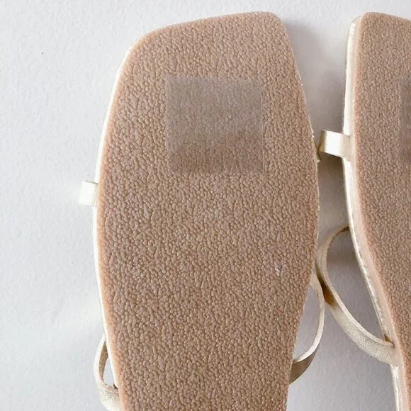 Gap Square Toe Sandals Gold Size 10 women’s shoes slides - Picture 13 of 14